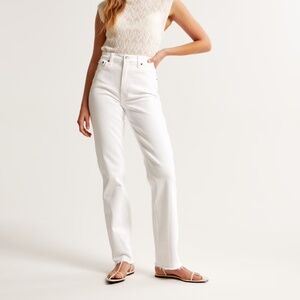Abercrombie 90s Straight Ultra High Rise White/Cream - 29/8